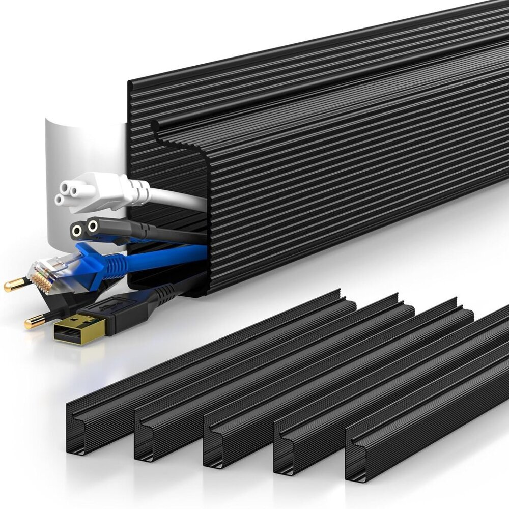 94.2 in Cable Management, Cord Organizer,Easy Install Self-Adhesive Cord Hider,